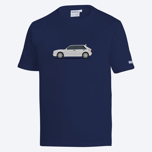 T-shirt Lancia Delta HF Bleu/Blanc