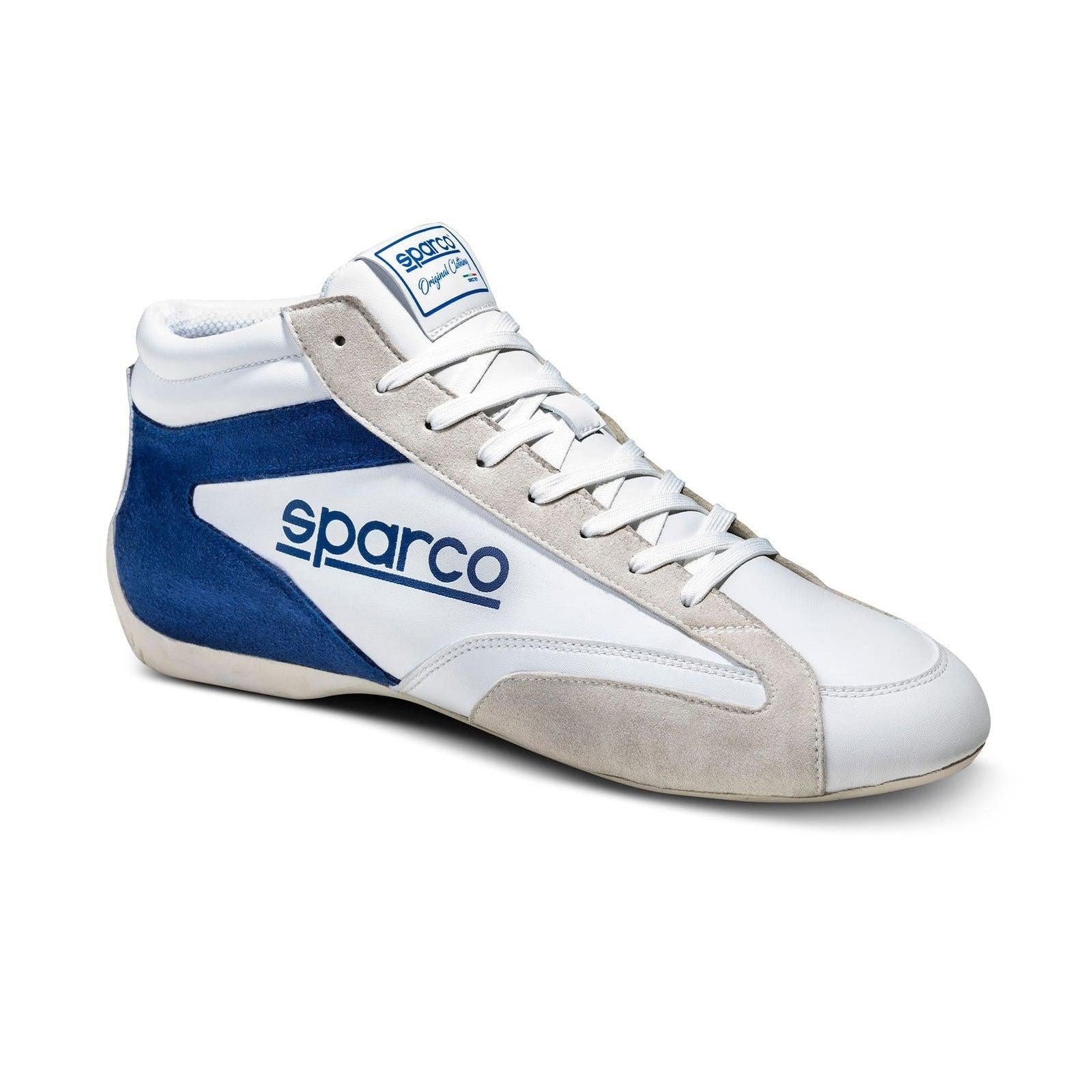 Chaussures Sparco S-Drive Mid Blanc/Bleu Boutique Officielle