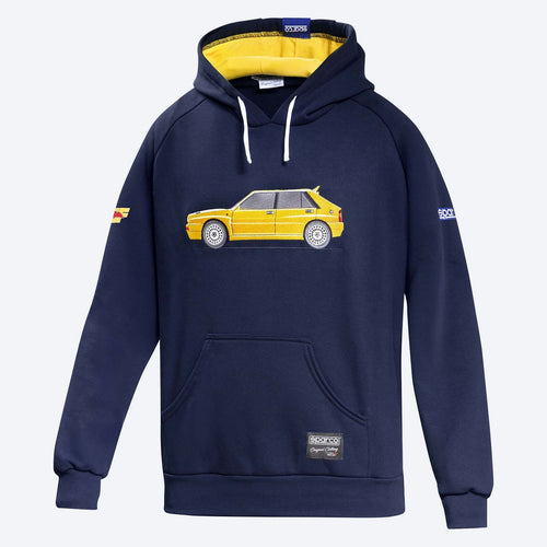 Sweat à Capuche Lancia Delta HF Bleu/Jaune